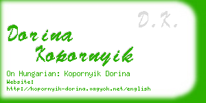 dorina kopornyik business card